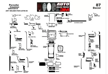 Porsche Cayenne 2003-2010 Mittelkonsole Armaturendekor Cockpit Dekor 87 -Teile