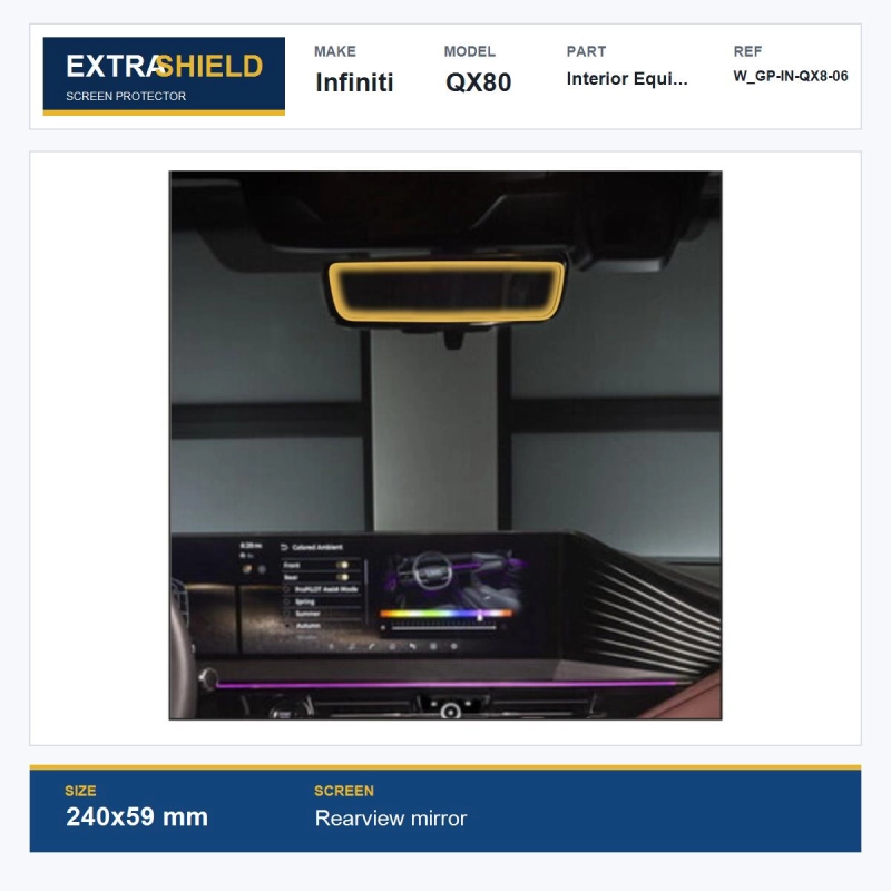 Infiniti QX80 Interior Equipment ExtraShield Screen Protector