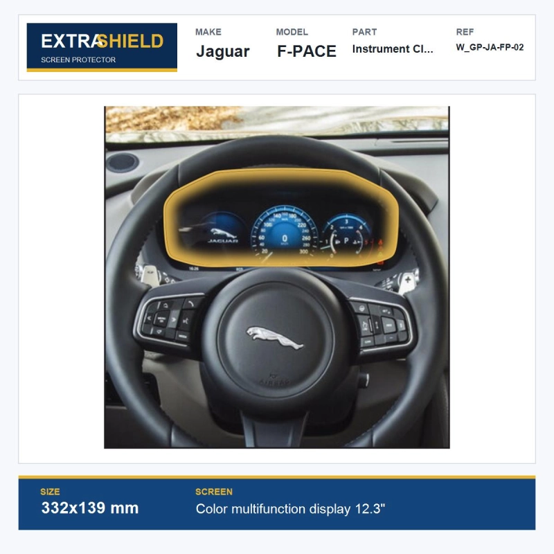 Jaguar F-PACE Instrument Cluster ExtraShield Screen Protector