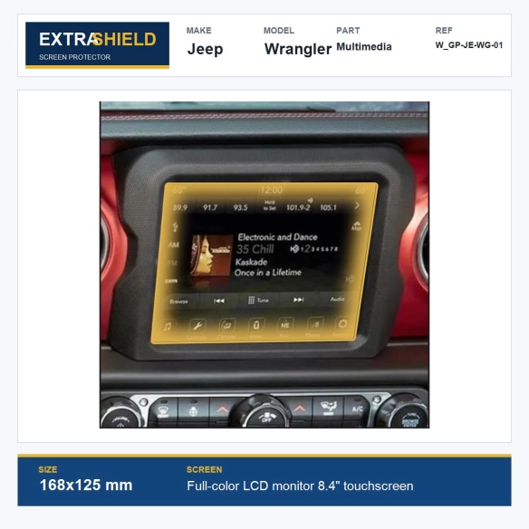 Jeep Wrangler Multimedia ExtraShield Screen Protector
