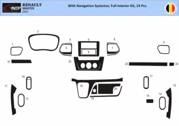Renault Master III 2019 Kit Rivestimento Cruscotto all'interno del veicolo Cruscotti personalizzati 24-Decori
