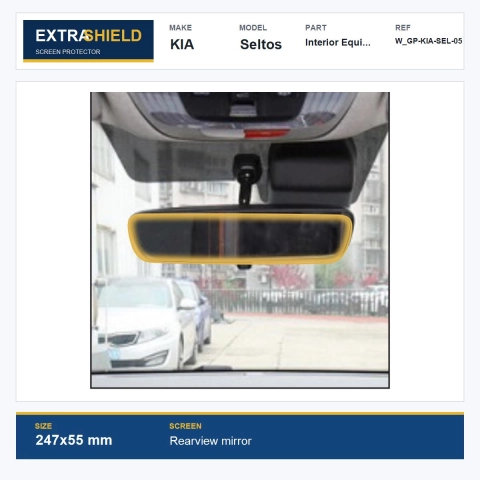 KIA Seltos Interior Equipment ExtraShield Screen Protector