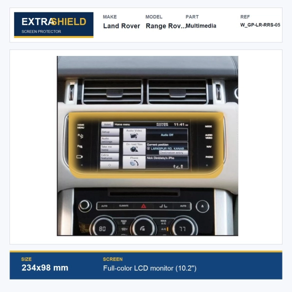 Land Rover Range Rover Sport Multimedia ExtraShield Screen Protector