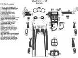 Saab 9-5 2011-2018 Full Mascherine sagomate per rivestimento cruscotti -50-pcs