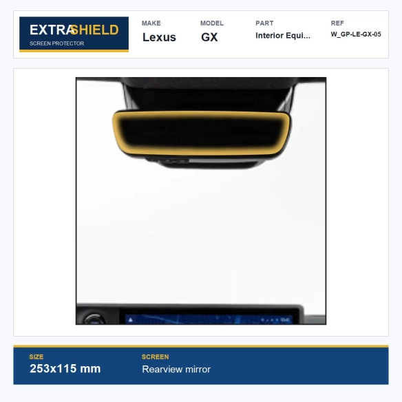 Lexus GX Interior Equipment ExtraShield Screen Protector