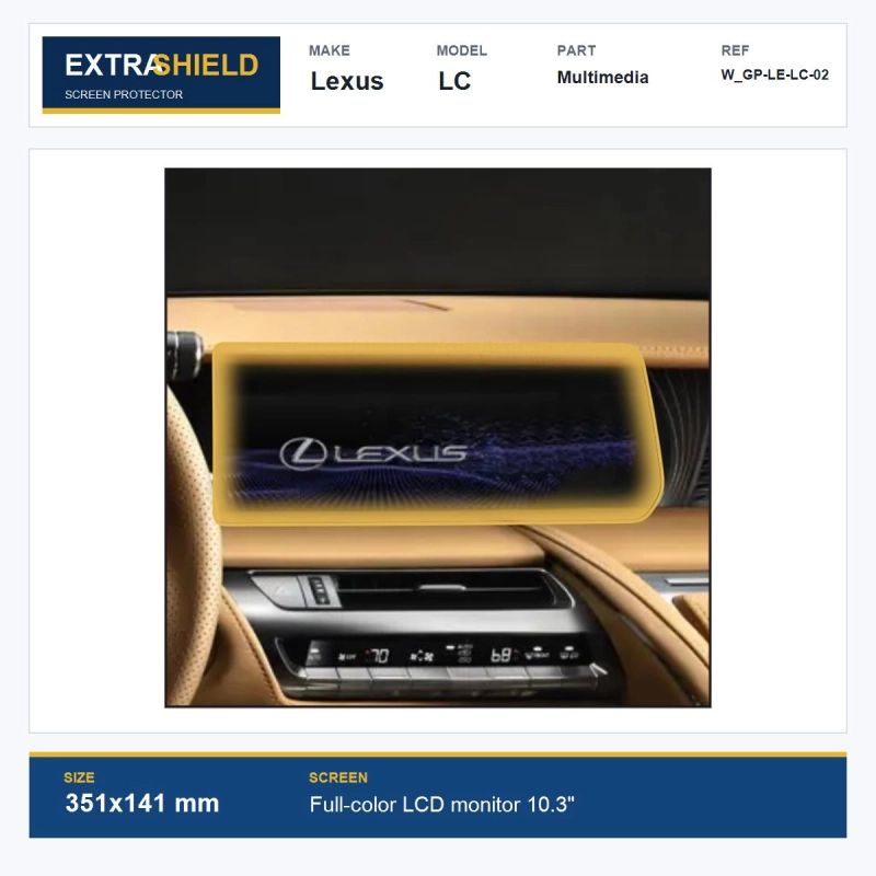 Lexus LC Multimedia ExtraShield Screen Protector