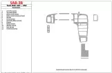 Saab 9000 1987-1994 Manual Gearbox, 12 Parts Mascherine sagomate per rivestimento cruscotti 
