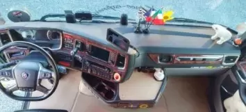 Scania NG-Series Top Sleeper ab 2016 Kit Rivestimento Cruscotto all'interno del veicolo Cruscotti personalizzati 24-Decori