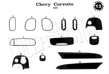 Chevrolet Corvette 09.1997 Kit Rivestimento Cruscotto all'interno del veicolo Cruscotti personalizzati 13-Decori