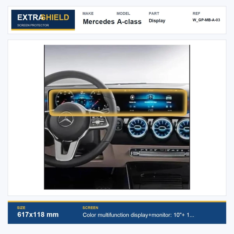 Mercedes A-class Display ExtraShield Screen Protector