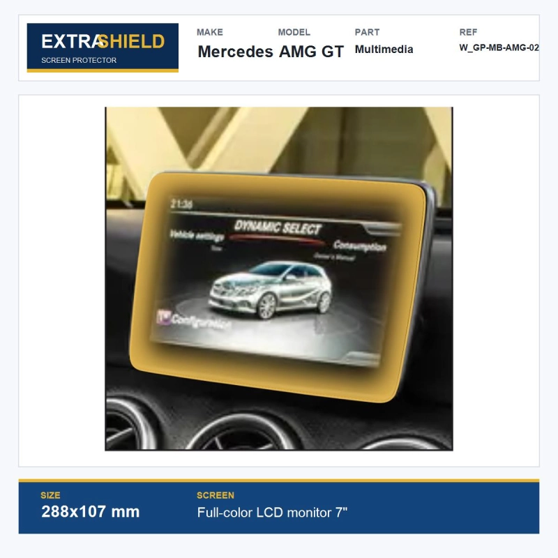Mercedes AMG GT Multimedia ExtraShield Screen Protector