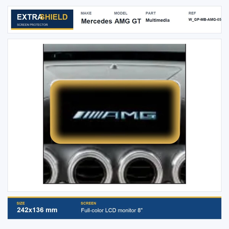 Mercedes AMG GT Multimedia ExtraShield Screen Protector