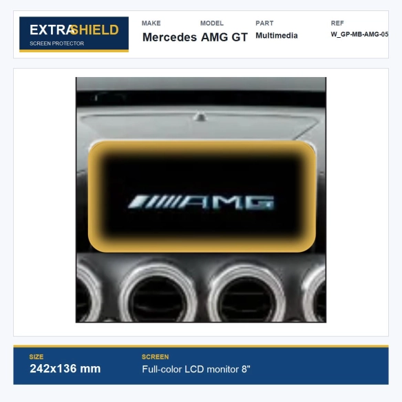 Mercedes AMG GT Multimedia ExtraShield Screen Protector