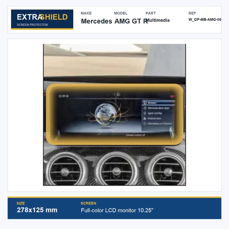 Mercedes AMG GT R Multimedia ExtraShield Screen Protector