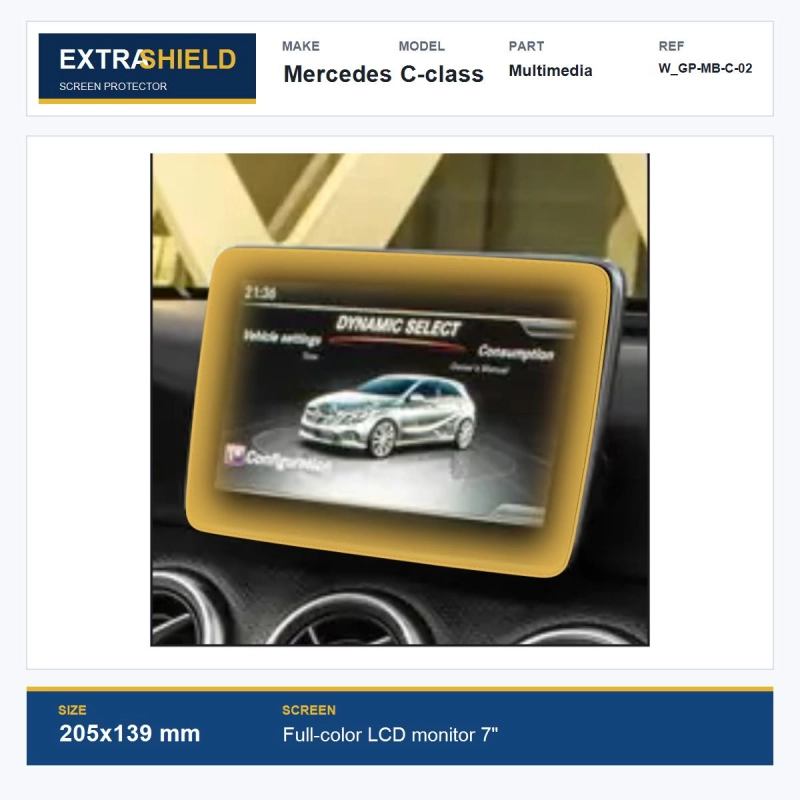 Mercedes C-class Multimedia ExtraShield Screen Protector