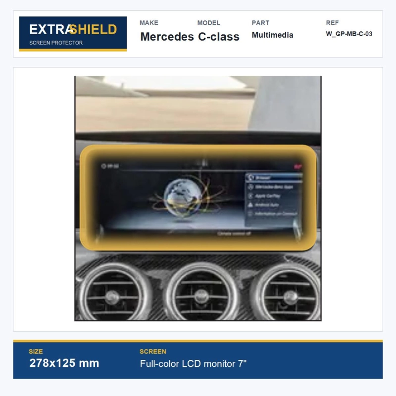 Mercedes C-class Multimedia ExtraShield Screen Protector