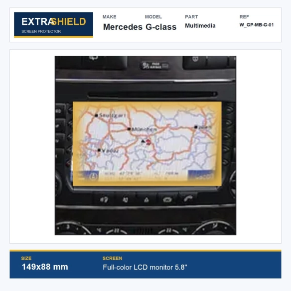 Mercedes G-class Multimedia ExtraShield Screen Protector