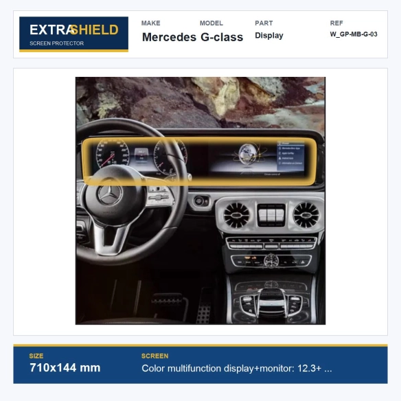 Mercedes G-class Display ExtraShield Screen Protector