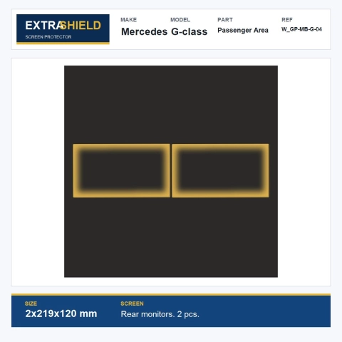 Mercedes G-class Passenger Area ExtraShield Screen Protector