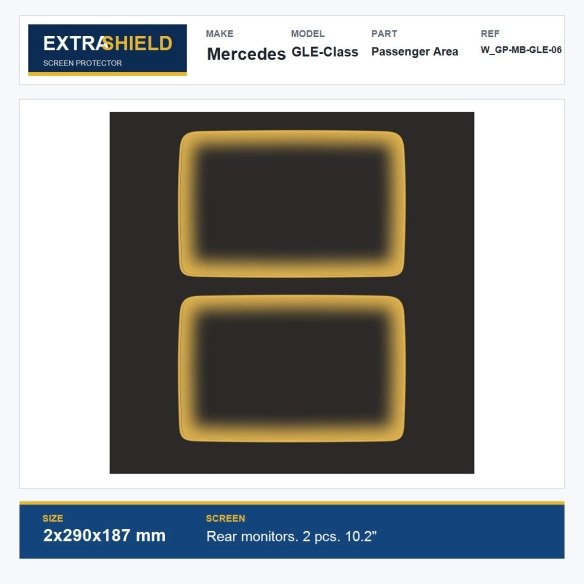 Mercedes GLE-Class Passenger Area ExtraShield Screen Protector