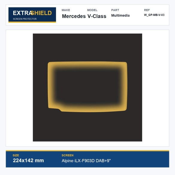 Mercedes V-Class Multimedia ExtraShield Screen Protector