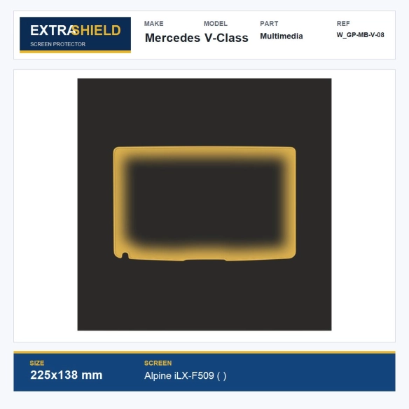 Mercedes V-Class Multimedia ExtraShield Screen Protector