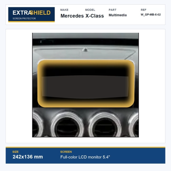 Mercedes X-Class Multimedia ExtraShield Screen Protector