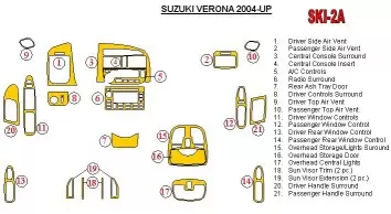 Suzuki Verona 2004-UP Full Set Cruscotto BD Rivestimenti interni