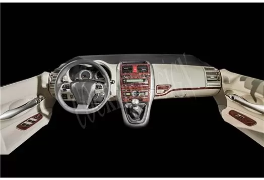 Toyota Auris 01.2008 Kit Rivestimento Cruscotto all'interno del veicolo Cruscotti personalizzati 16-Decori