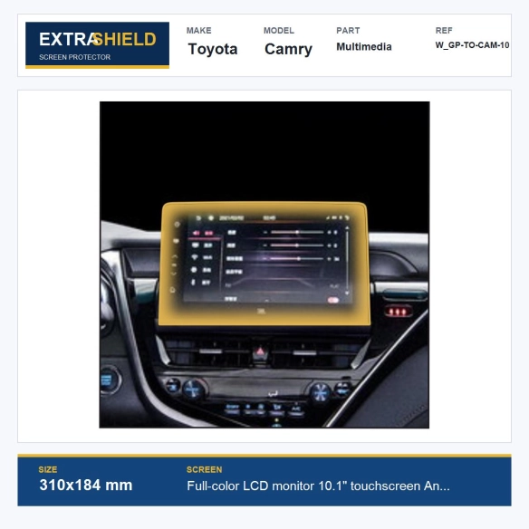 Toyota Camry Multimedia ExtraShield Screen Protector