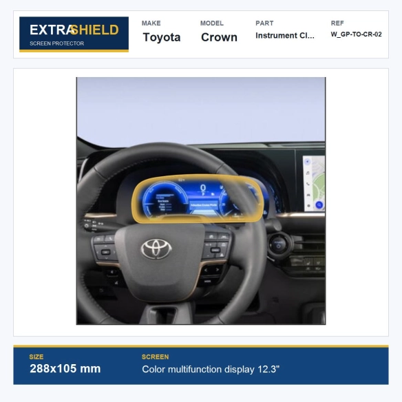 Toyota Crown Instrument Cluster ExtraShield Screen Protector