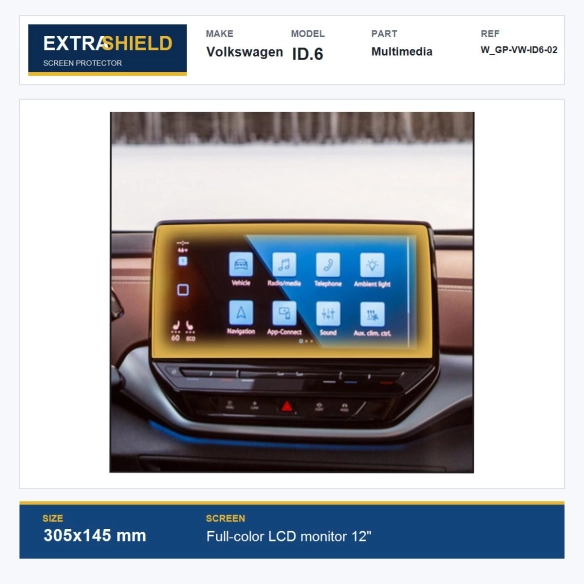 Volkswagen ID.6 Multimedia ExtraShield Screen Protector