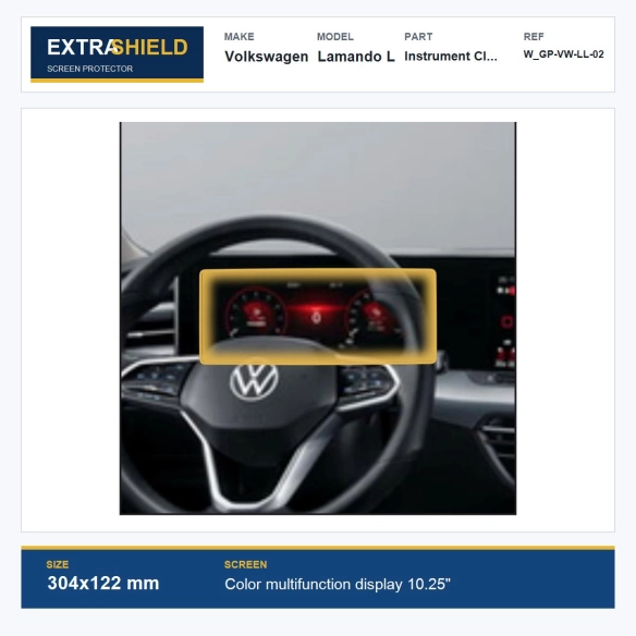 Volkswagen Lamando L Instrument Cluster ExtraShield Screen Protector