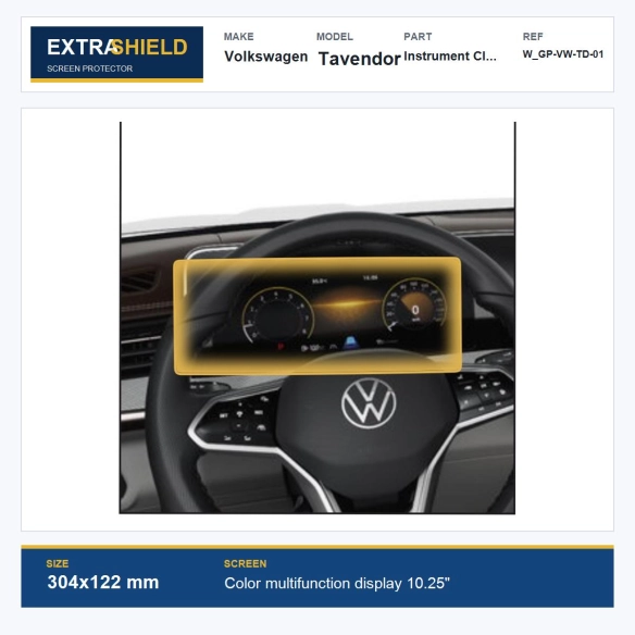 Volkswagen Tavendor Instrument Cluster ExtraShield Screen Protector