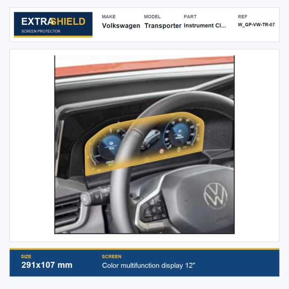 Volkswagen Transporter Instrument Cluster ExtraShield Screen Protector