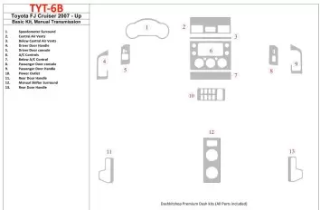 Toyota FJ Cruiser 2007-UP Basic Set, Manual Gear Box Cruscotto BD Rivestimenti interni