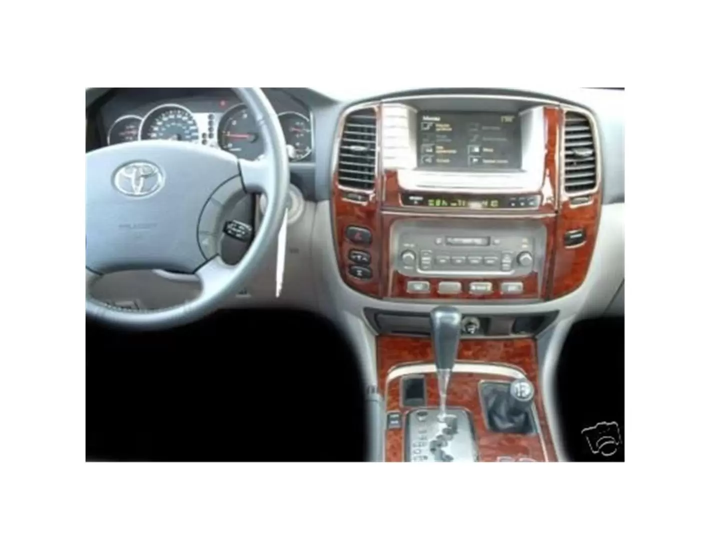 Toyota Land Cruiser 2003-2007 Kit Rivestimento Cruscotto all'interno del veicolo Cruscotti personalizzati 33-Decori