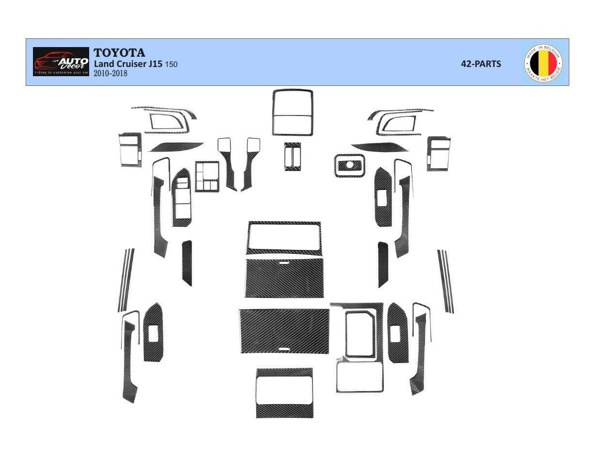 Toyota Land Cruiser Prado 150 2009-2014 Cruscotto BD Rivestimenti interni