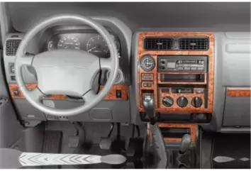 Toyota Landcruiser 07.96 - 04.98 Kit Rivestimento Cruscotto all'interno del veicolo Cruscotti personalizzati 20-Decori