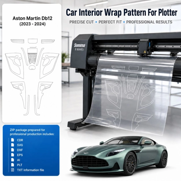 Dima di taglio interni Aston Martin Db12 2023 2024 per PPF e wrapping