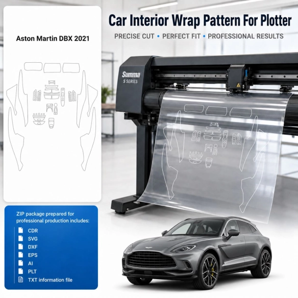 Dima di taglio interni Aston Martin Dbx 2021 per PPF e wrapping