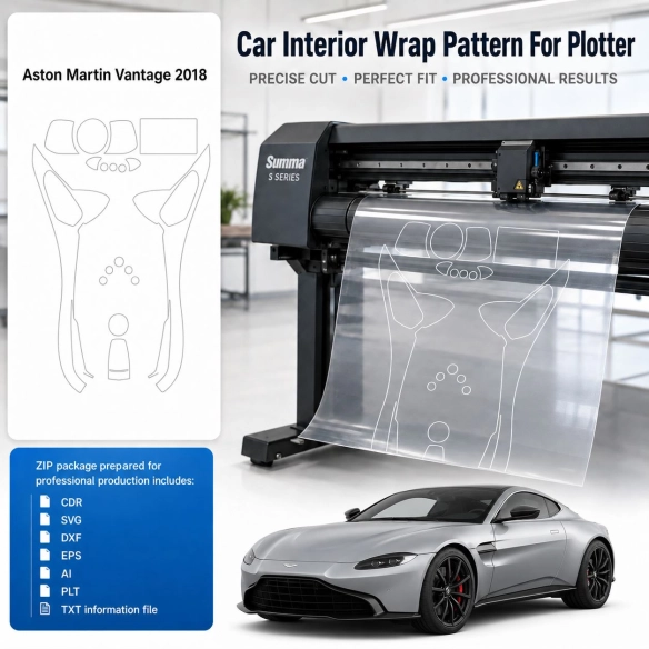 Dima di taglio interni Aston Martin Vantage 2018 per PPF e wrapping