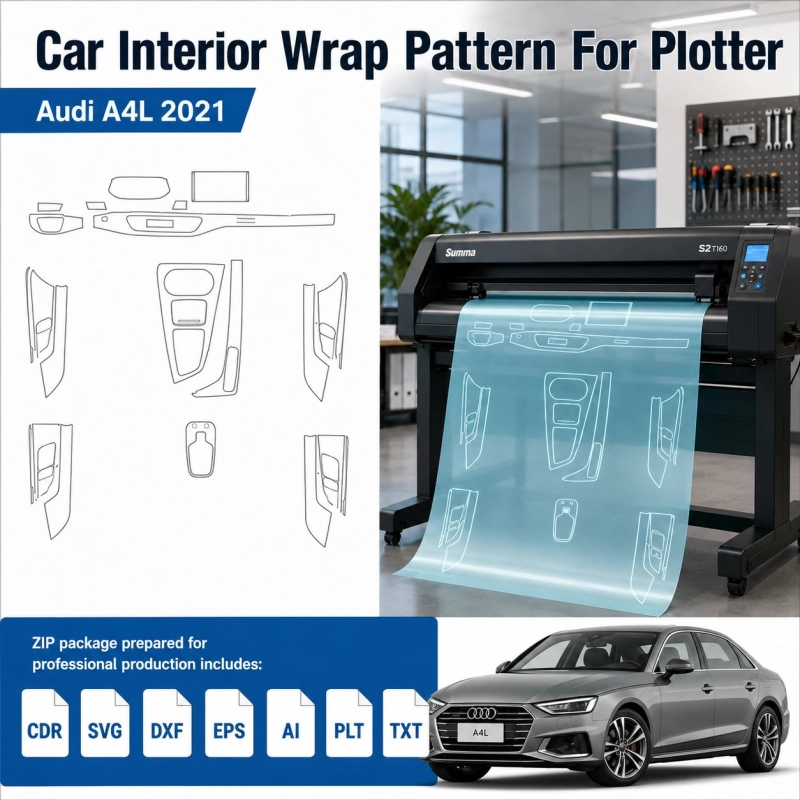 Dima di taglio interni Audi A4l 2021 per PPF e wrapping
