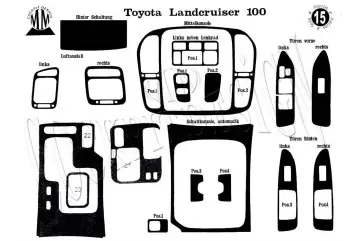 Toyota Prado 01.97 - 12.00 Kit Rivestimento Cruscotto all'interno del veicolo Cruscotti personalizzati 15-Decori