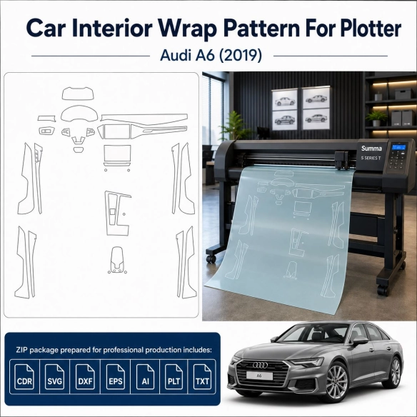 Dima di taglio interni Audi A6 2019 per PPF e wrapping