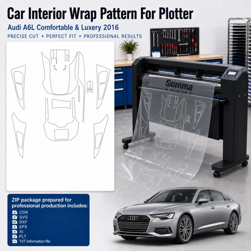 Dima di taglio interni Audi A6l Comfortable Luxery 2016 per PPF e wrapping