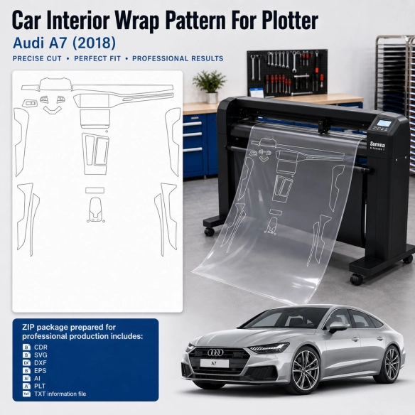 Dima di taglio interni Audi A7 2018 per PPF e wrapping
