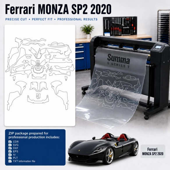 Dima di taglio interni Ferrari Monza Sp2 2020 per PPF e wrapping