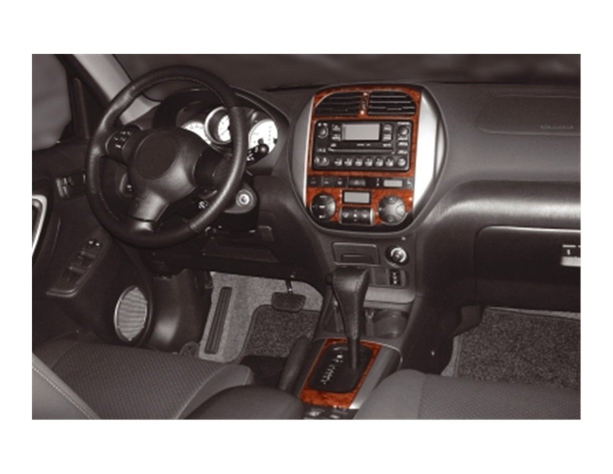 Toyota Rav 4 XA20 11.03 - 12.04 Kit Rivestimento Cruscotto all'interno del veicolo Cruscotti personalizzati 4-Decori
