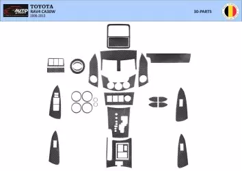 Toyota Rav 4 XA30 2006–2012 Kit Rivestimento Cruscotto all'interno del veicolo Cruscotti personalizzati 61-Decori